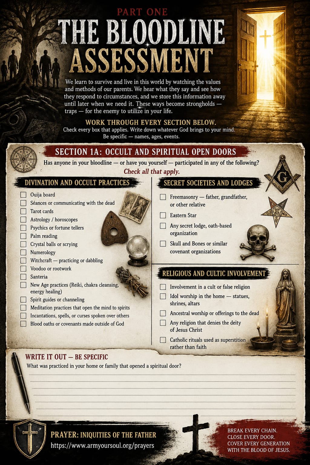 Bloodline assessment worksheet preview